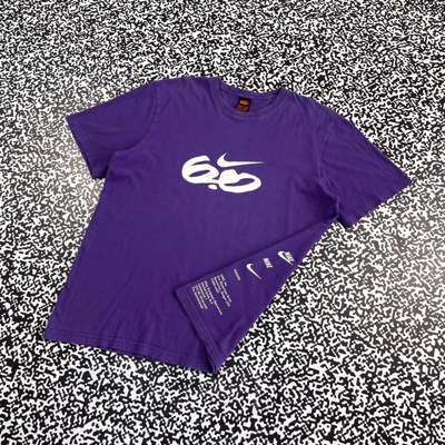 Pre-owned Nike X Vintage 90's Nike 6.0 Swoosh Big Logo T-shirt Streetwear In Purple