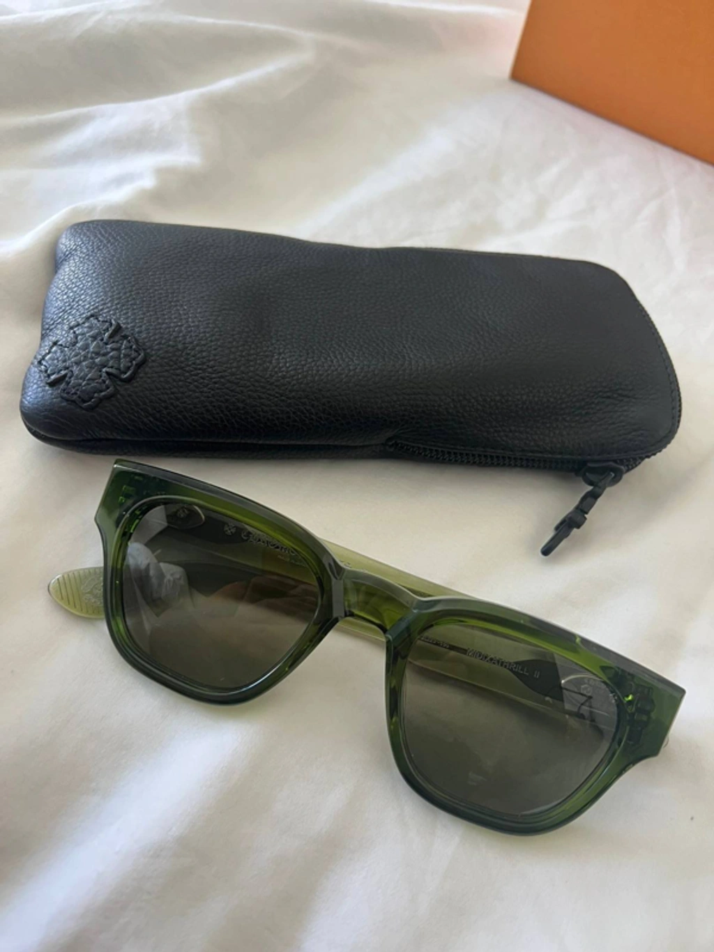 Pre-owned Chrome Hearts Midixathrill Ii Sunglasses In Green | ModeSens