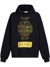 MARNI SLOGAN-PRINT COTTON HOODIE