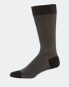 Pantherella Mid-calf Birdseye Ankle Socks, Black