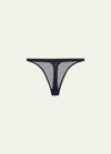 Eres Promesse Stretch Tulle Thong In Ultra
