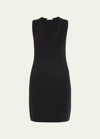 Vince Wool-cashmere Halter Mini Sweater Dress In H Charcoal
