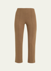 VINCE MID-RISE STITCHED WOOL KICK-FLARE PANTS