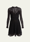 Chloé Chloe Black Linen Blend Mini Dress In Black