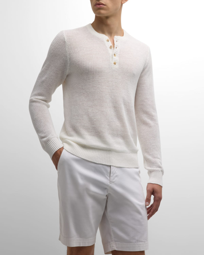 Onia Henley Sweater In White