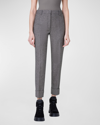 AKRIS MAXIMA CASHMERE CONICAL-LEG ROLL-CUFF ANKLE PANTS