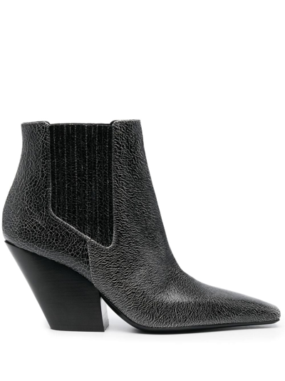 Casadei Anastasia 皮质高跟短靴 In Black