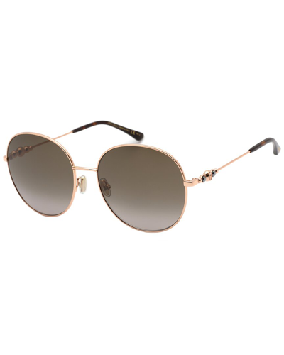 Jimmy Choo Women's Birdie 60mm Round Sunglasses In Nocolor