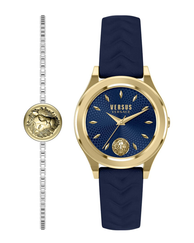 Versus Mount Pleasant Box S Strap Watch In Gold