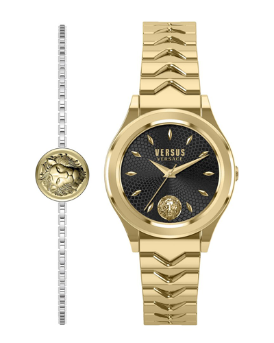 Versus Mount Pleasant Box S Bracelet Watch In Gold