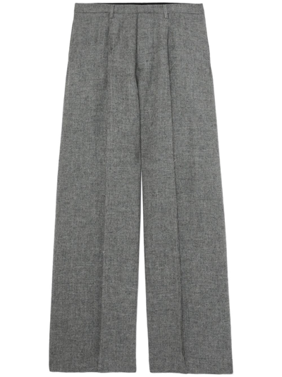 R13 Exposed Seam Merino Wool Pants In Oatmeal