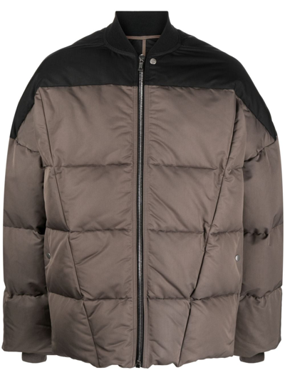 Rick Owens Quilted Padded Flight Jacket In Black