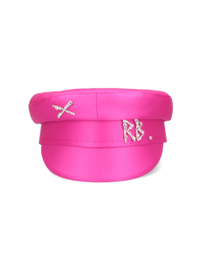 Ruslan Baginskiy Baker Boy Hat In Pink & Purple