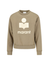 Isabel Marant Sweatshirt With Ribbed Print In Kaki