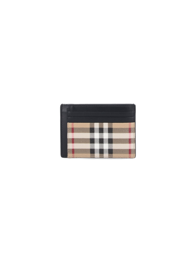 Burberry Card Holder With Money Clip In Beige