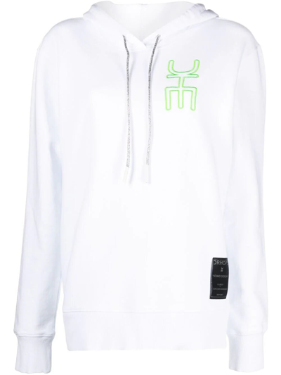 Drhope Logo-embroidered Cotton Hoodie In White