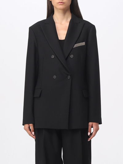 Fabiana Filippi Wool-blend Blazer In Black