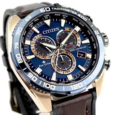 Pre-owned Citizen Promaster Land Chronograph Sapphire Crystal World Time Watch Cb5039-11l