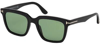Pre-owned Tom Ford Marco-02 Ft 0646 Black/green 53/20/145 Men Sunglasses
