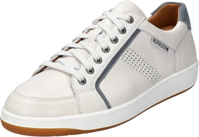 Pre-owned Mephisto Men's Harrison Sneaker In White Leather