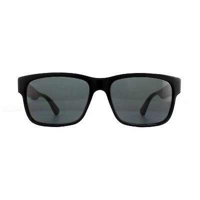 Pre-owned Gucci Sunglasses Gg0340s 006 Black Green Red Gray