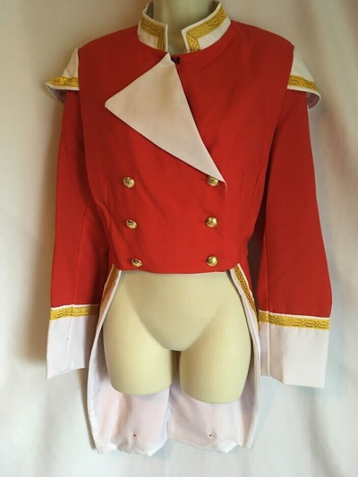 Pre-owned 100% Men's Navy Hunt Coats / White Tailcoat Toy Soldier Tin Officer Coat