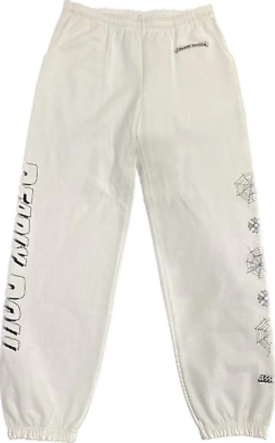 Pre-owned Chrome Hearts Deadly Doll Sweatpant - Authentic -new With Tags In White