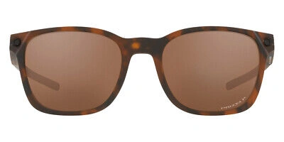 Pre-owned Oakley Ojector 0oo9018 Sunglasses Men Havana Geometric 55mm 100% Authentic In Prizm Tungsten Polarized