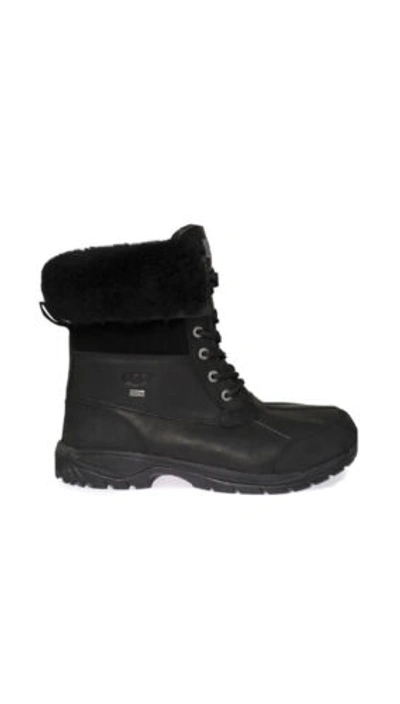 Pre-owned Ugg Butte Black Waterproof Leather Winter Snow Men's Boots Size Us 12/uk 11