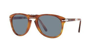 Pre-owned Persol Steve Mcqueen Po 0714sm Terra Siena Blue Fold 54/21/140 Unisex Sunglass In Light Blue Folding