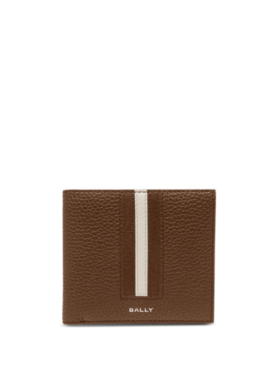 Bally Logo-stamp Leather Wallet In Brown