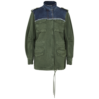 Chloé Utilitarian Safari Cotton Jacket In Green