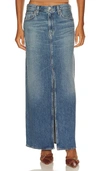 Agolde Leif Low-slung Denim Maxi Skirt In Blue