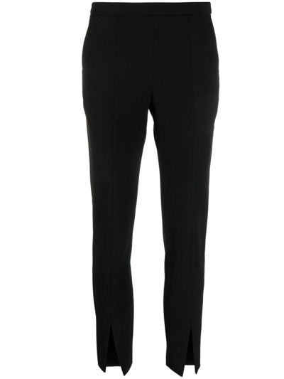 Genny Slit-detail Tailored Trousers In Black