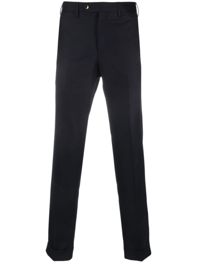 Pt Torino Mid-rise Tailored Trousers In Black