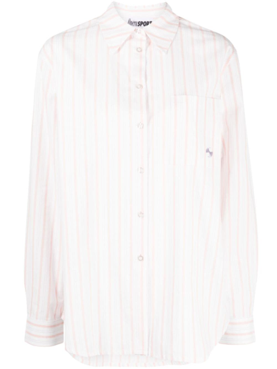 Operasport Stripe-print Cotton Shirt In Rosa