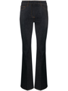 Twinset Mid-rise Flared Jeans In Blau