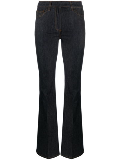 Twinset Mid-rise Flared Jeans In Blue