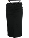 VERSACE MEDUSA GEORGETTE MIDI SKIRT