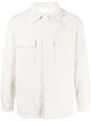 Family First French-terry Flap-pocket Shirt In Weiss