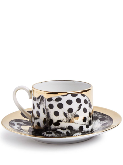 Fornasetti High Fidelity Pois 茶杯 In Schwarz