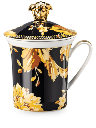 Versace Vanity Porcelain Lid Mug In Mehrfarbig