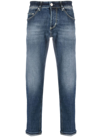 Pt Torino Mid-rise Slim-fit Jeans In Blau