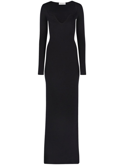 Nina Ricci Wool-blend Mermaid Dress In Black