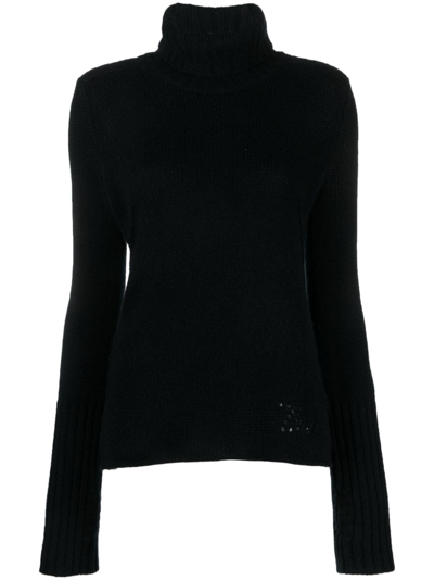 Zadig & Voltaire Roll-neck Cashmere Jumper In Schwarz