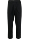 MOSCHINO LOGO-EMBROIDERED STRAIGHT-LEG TROUSERS