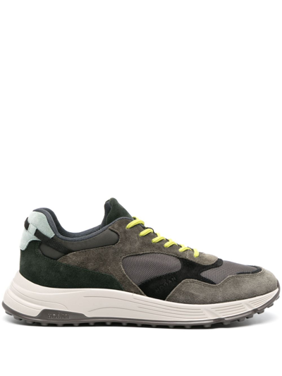 Hogan Hyperlight Panelled Suede Trainers In Multicolor