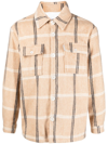Family First Check-pattern Wool-blend Jacket In Nude