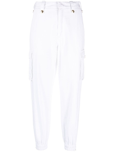 Ermanno Scervino High-waist Tapered-leg Trousers In White
