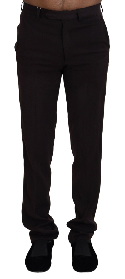 Bencivenga Brown Straight Fit Formal  Pants